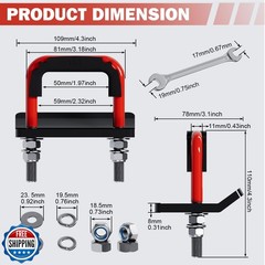 EilxMag Hitch Tightener, Heavy Duty Anti Rattle Hitch Stabilizer for 2″ Hitch