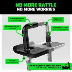 Rhino USA Hitch Tightener Anti Rattle Clamp for 2in Hitches Heavy Duty Steel