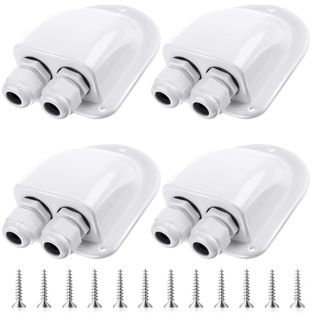 Enhon 4 Set Solar Entry Gland White 3-10mm²