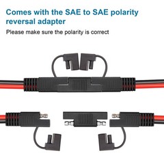 SAE Extension Cable 50FT Heavy Duty 10AWG Tinned Copper Wire Battery Connectors
