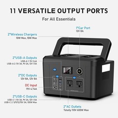 Portable Power Station 600W with 296Wh Battery – Perfect for Camping & Home