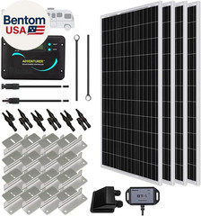 400W 12V RV Solar Panel Kit, 4*100 Watt Monocrystalline Solar Panel, Adventurer