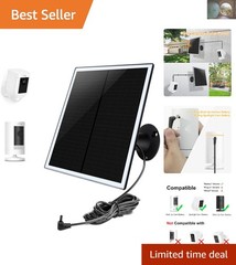 Durable Waterproof Solar Panel for Ring Cameras, 360-Degree Mounting Included
