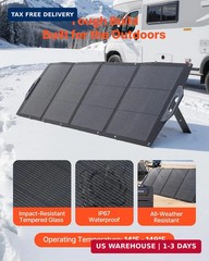 VEVOR 200W Foldable Solar Panel, 24% High-Efficiency Portable Monocrystalline So