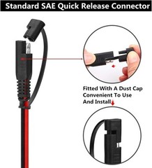 SAE Connector DC Power Extension Cable 16 AWG Automotive Battery Quick…