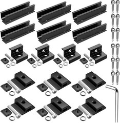 Anbte Solar Panel Mounting Brackets for Roof, Aluminum Solar Rails, Black | Sola