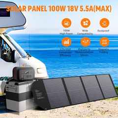 200W/42000Mah Portable Power Station with 100W Foldable Solar Panel 155WH Solar