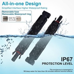 10 PCS Solar Fuse IP67 Waterproof Solar Fuse Connector Solar Fuse Holder Inline