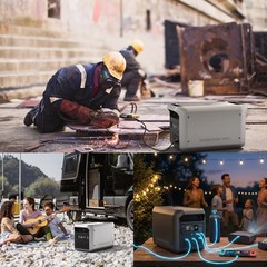 2200W Portable Power Station 2048Wh Solar Power Generator With App Control