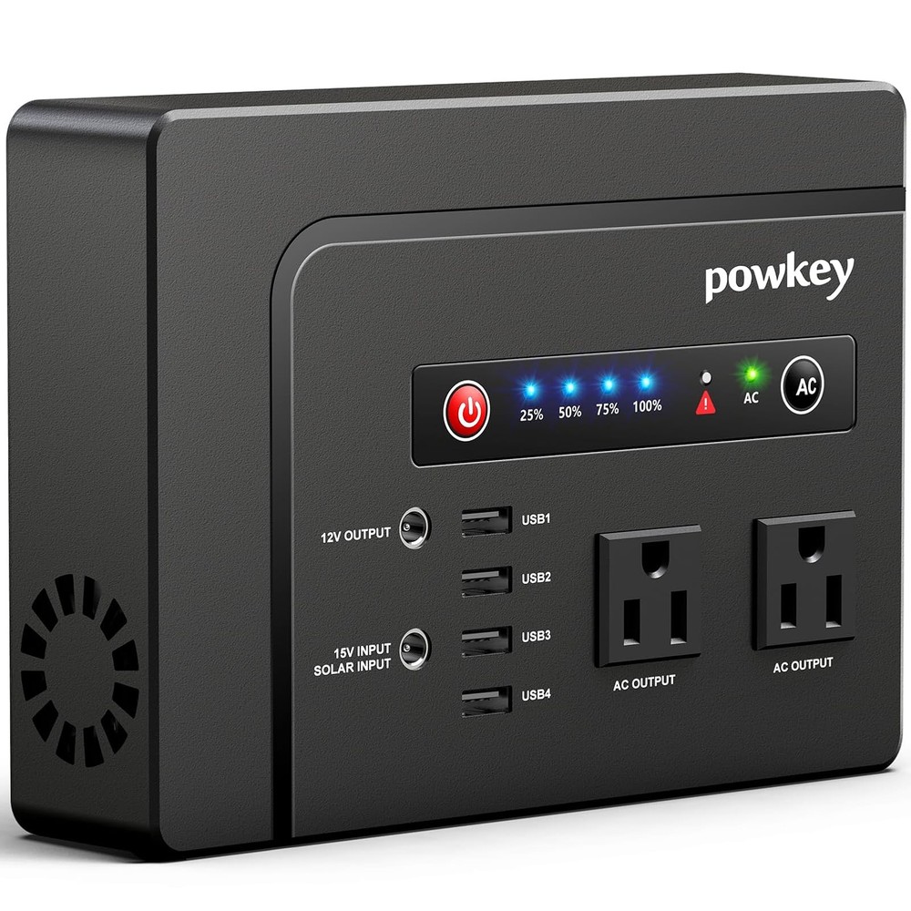 powkey Portable Power Station 200W 146Wh Solar Generator