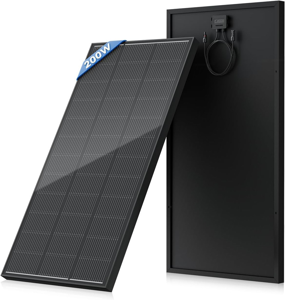 200 Watt Solar Panel 18BB, 25% High Efficiency, N-Type 12V 200W Solar Panel, Mon