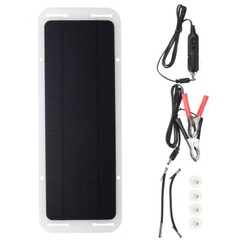 12V 5W Car Battery Solar Panel Portable Solar Power Monocrystal Backup Charger