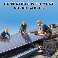 35PCS Solar Crimper Tool Kit, Solar Panel Cable MC4 Connectors 14-10AWG, 30 Pair