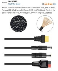4 In 1 Solar Extension Cable Wide Application By Yacsejao