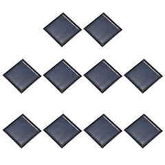MECCANIXITY 10PCS 2V 0.08W 0.04A Mini Solar Panels for Power, Black