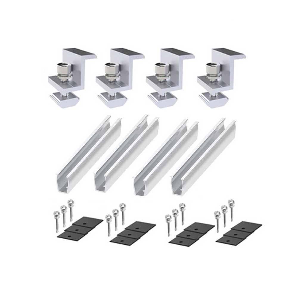 Solar Panel Bracket Mounting-System Steel Tile Photovoltaic Rail 30/35mm +Screws