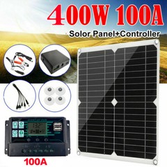 400 Watts Solar Panel Kit 100A 12V Battery Charger w/ Controller Caravan Boat RV