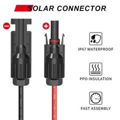 Solar Panel Connector Cable 10AWG SAE Connector to Male & Female Solar Connec…
