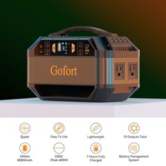 Portable Power Station 330W 299Wh Backup Solar Generator 110V Sine Wave A/DC USB