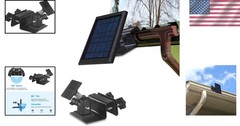 Heavy-Duty Gutter Mount for Ring Solar Panels – 360° Rotating Aluminum Bracket