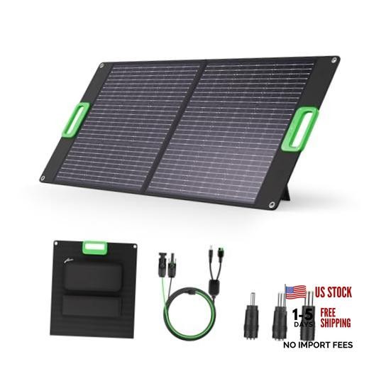 100W Portable Solar Panel for Power Station Generator 23.5% High Dark Green