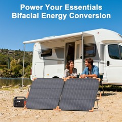 100W RV Solar Panel Bifacial Portable for Jackery Explorer 1000 V2 Power Station