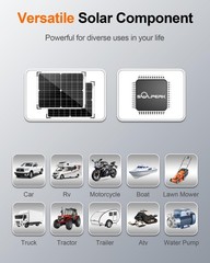 12V 50W Solar Panel Kit – 2x25W Battery Maintainers, 8A Waterproof Controller, M