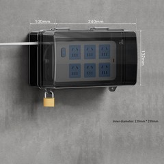 Outdoor Extension Cord Box Ample Storage Capacity Multiple Output Holes