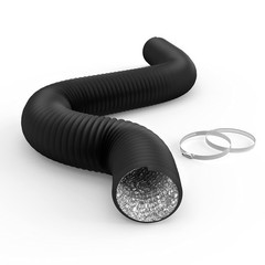 iPower Flexible 4 Inch 8 Feet Aluminum Ducting 4 Layer Protection Dryer Vent Hos