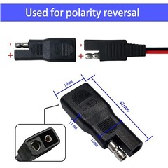 Solar Power Plug to SAE Connector Cable w/ Fuse 18AWG Solar Generator Goal Zero