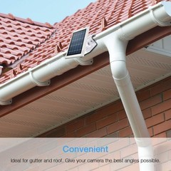 Weatherproof Gutter Mount for Ring Solar Panel- Adjustable Aluminum Alloy Out…