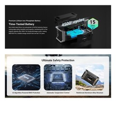 Dabbsson 2000W Portable Power Station w/ Folding Solar Panel Kits Camping Rvs
