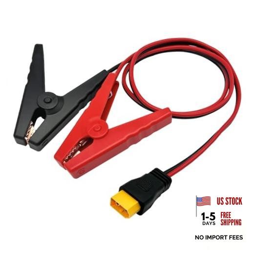 XT60 to Battery Clamp Cable,12V Battery Alligator Clips to XT60 Male Cable for