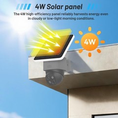 4W Solar Panel for Eufy Security Solocam S340, Weatherproof (Only Solar Panel)