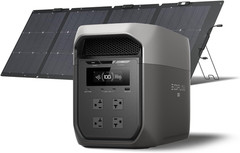 EF ECOFLOW Portable Power Station DELTA MAX with 220W Solar Panel, 3400W X-Boos