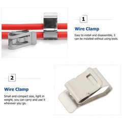 30Pcs Stainless Steel Solar Cable Clips Wire Clamps for Module Management Silver