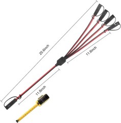 12AWG SAE Y Splitter Extension Cable with SAE Polarity Reverse Adapter 2 FT SAE