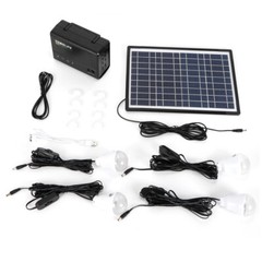 Portable Station Solar Panel Power Inverter Electric Generator Set +4 LED Light