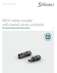 Brand New Authentic Staubli 6AWG MC4 Connectors