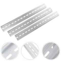 3 Pcs Aluminum Din Rails Industry Slotted for Electrical Components