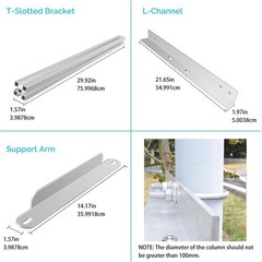 Flat Surface Solar Panel Mount Renogy Side Pole Bracket 100W