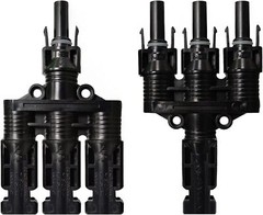 3 to 1 Solar Panel Connectors T Branch Connectors Cable Between Solar Panels