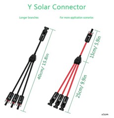 Solar Y Connector,Solar Y Branch Parallel Cable,Solar 1 to 3 Male Female Conn…