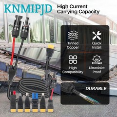 6-in-1 Solar Panel Connector Cable Kit, 14AWG Heavy-Duty Weatherproof Extensi…