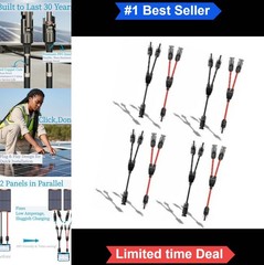Solar Y Branch Parallel Connector 30A 1000V 4 Pairs MFF FMM IP68 Waterproof