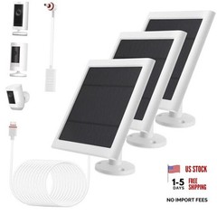 Solar Panel Outdoor for Ring Cameras () Spotlight Cam Plus/Pro Stick White 3P