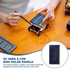 5Pcs Mini Solar Panels 5V 0.15W 30mA for Photovoltaics, Power Cells