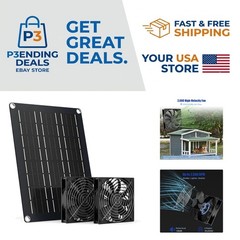 15W Solar Powered Fan Kit with 2 Waterproof Fans – Ideal for Greenhouses & Coops