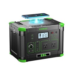 EBL Portable Power Station 500wPeak 1000W, Camping Solar 519Wh Outdoor Solar …