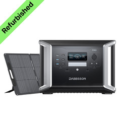 Dabbsson Power Station 1382Wh 2400W Solar Generator w/ 210W Folding Solar Panel